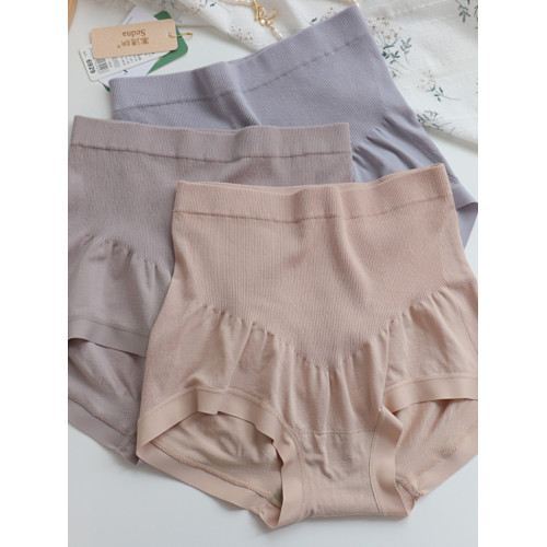 塞德納6929舒適高腰微收腹不緊勒無縫莫代爾包臀包肚子女士內褲紅