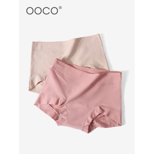 3條裝 平角女士內褲純棉四角中高腰全包臀股全棉襠抗菌無痕防走光