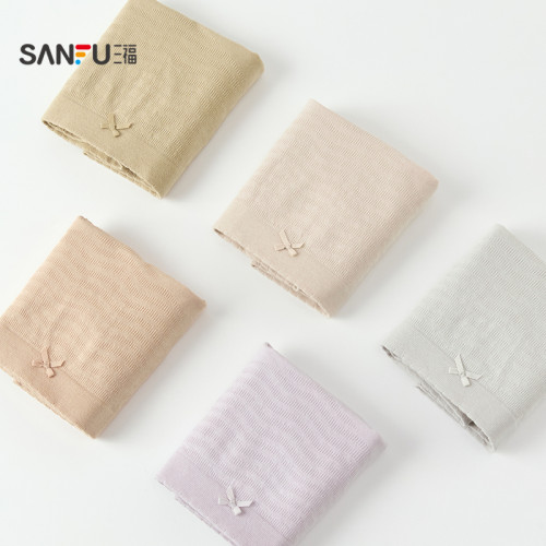 三福 女中腰包臀內褲 簡約無縫彈力柔軟舒適半平角褲女846294