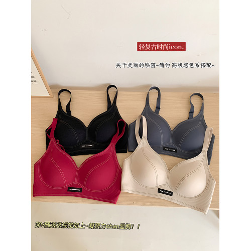 薄款小胸聚攏無痕內衣女士果凍軟支撐防下垂無鋼圈裸感美背文胸罩