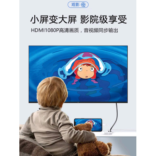 適用蘋果lightning轉hdmi投影器高清ipad平板手機同屏器vga顯示器