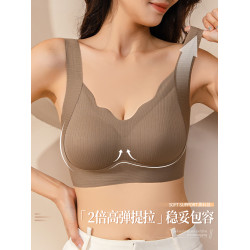 小胸加厚女內衣防下垂收副乳聚攏提拉無鋼圈無尺碼背心式美背文胸