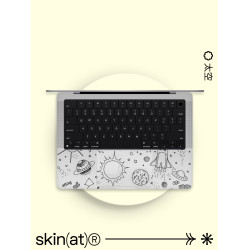 SkinAT 適用於MacBook Pro保護膜蘋果電腦創意掌托貼膜觸控板貼紙