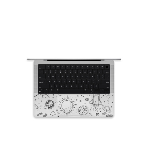 SkinAT 適用於MacBook Pro保護膜蘋果電腦創意掌托貼膜觸控板貼紙