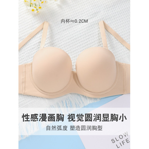 內衣女圓胸薄款防下垂無痕大碼文胸罩聚攏漫畫胸全罩杯大胸顯小胸