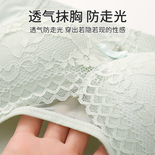 新款女士夏季薄款無鋼圈文胸大胸顯小防走光聚攏防下垂側收內衣女