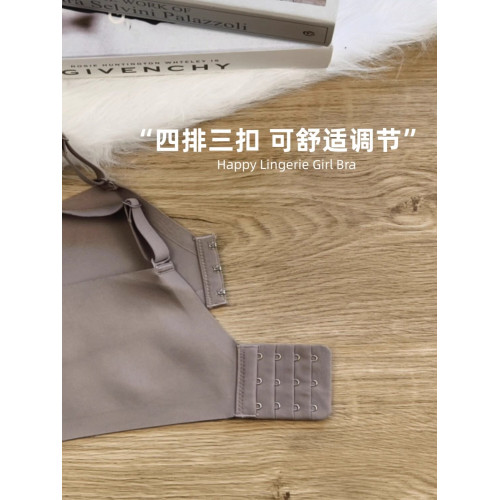 正品牌文胸100%桑蠶絲小胸聚攏顯大無痕內衣女防下垂調整型無鋼圈