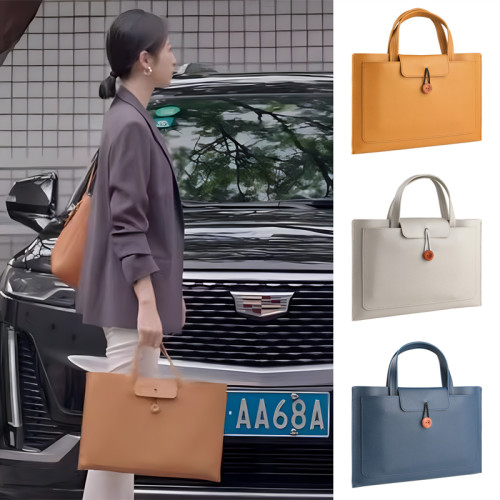 【明星同款】適用於蘋果macbook14寸手提包華爲16寸筆記型電腦包公文包男女士大容量高級感顔值