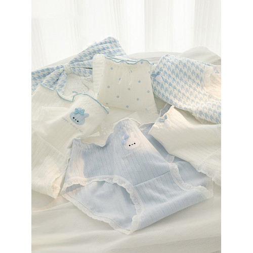 7A抗菌內褲女士純棉全棉襠A類嬰兒棉甜美中腰薄款學生三角短褲頭