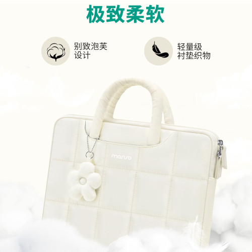 mosiso適用蘋果MacBookPro14電腦包華爲惠普大學生高級感內膽包