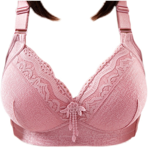 夏季薄款特大碼內衣女聚攏防下垂收副乳無磁無鋼圈舒適大胸顯小