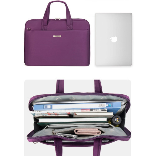 手提新款文件袋平板筆記型電腦包時尚商務高級紫色公文包女高級感 手提新款文件袋平板筆記型電腦包時尚商務高級紫色公文包女高級感