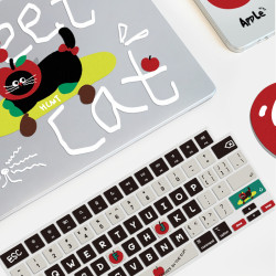 適用蘋果MacBook筆電M2電腦15鍵盤膜14寸M4卡通air可愛13女生M3