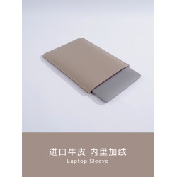 牛皮適用蘋果筆電真皮電腦包macbook內膽包13.3寸air13.6保護套pro14殼2025新款M4牛皮包華爲14.2聯想