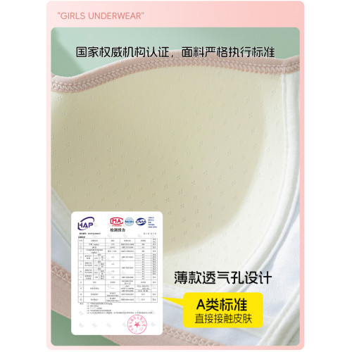 朵梵希發育期少女內衣初中生高中生小胸聚攏文胸罩秋季薄款無鋼圈