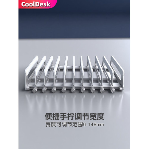 筆電立式支架多設備10卡多槽收納鋁合金適用筆電平板學習機