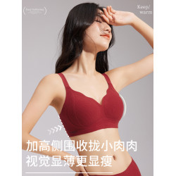 內衣女聚攏小胸收副乳防下垂大胸顯小無痕調整型上托無鋼圈文胸罩