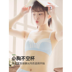 發育期少女文胸純棉無鋼圈內衣女學生高中薄款無海綿三階段內衣
