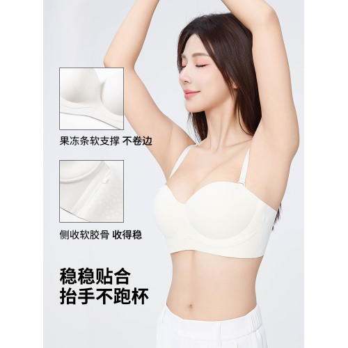 PINK【圓圓胸】聚攏內衣小胸顯大女無痕塑形文胸胸罩pinkamylily