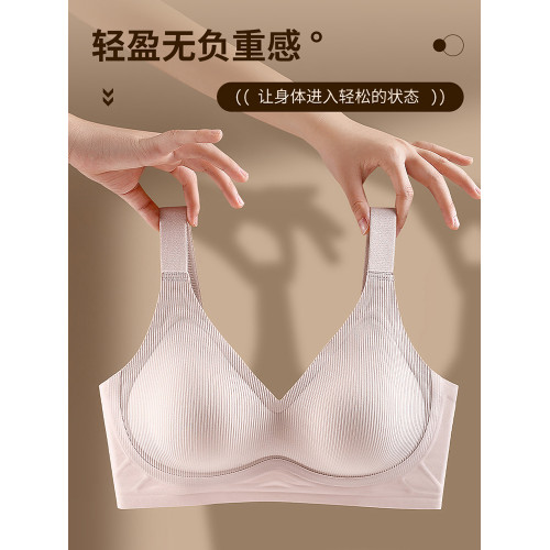 貓人內衣女小胸聚攏顯大上托收副乳防下垂無痕不空杯無鋼圈文胸罩