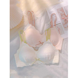 六隻兔子甜美無鋼圈內衣女小胸聚攏顯大美背文胸舒適軟支撐胸罩女