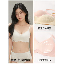 六隻兔子小攏杯內衣女小胸聚攏果凍條軟支撐收副乳無鋼圈無痕文胸