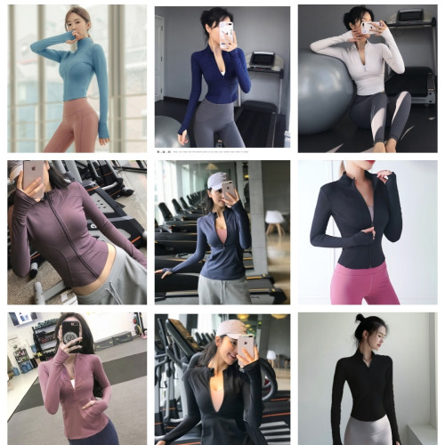 休閒修身顯瘦外套女立領春夏新款2023百搭運動上衣開衫拉鍊跑步服