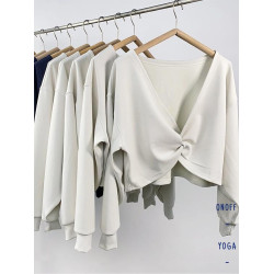 德芙般柔軟順滑！雙面穿短款蝴蝶瑜珈罩衫運動健身服顯瘦寬鬆外套