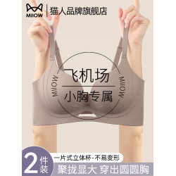 貓人內衣女聚攏小胸顯大收副乳防下垂無痕文胸罩早春薄款2026新款