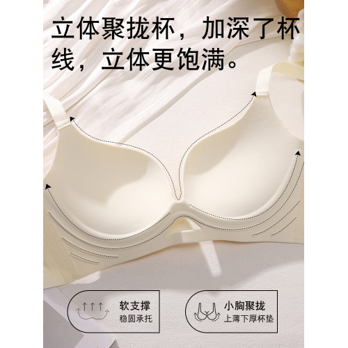 貓人內衣女聚攏小胸顯大收副乳防下垂無痕文胸罩早春薄款2026新款