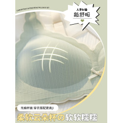 無痕內衣女小胸聚攏夏季薄款收副乳防下垂無鋼圈固定杯少女文胸罩