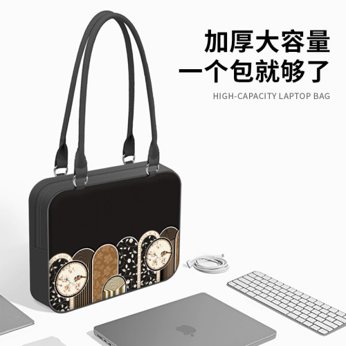 【趣物研所】簡約復古風電腦包通勤華爲matebook蘋果macbook14寸防震耐摔聯想小新Air內膽收納保護套