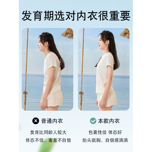 貓人內衣女學生初中發育期少女文胸女童青春期高中生運動防震背心