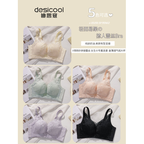 夏季內衣女薄款透氣無鋼圈小胸聚攏收副乳防下垂夏天紙片杯文胸罩