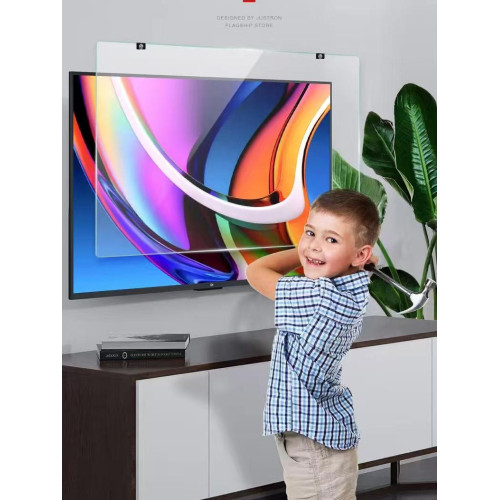 液晶電視機鋼化玻璃保護螢幕罩75防砸防爆鋼化膜65寸55高清防藍光