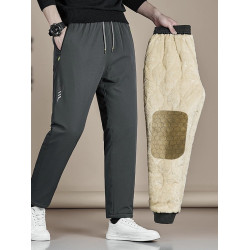 防風防水棉褲男冬季加絨加厚外穿東北零下40度羊羔絨防寒褲子男褲