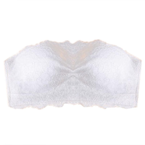 無肩帶內衣女小胸聚攏防滑蕾絲美背裹胸抹胸婚紗禮服專用隱形文胸