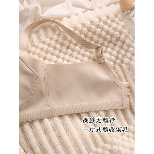 維多利亞100%桑蠶絲無痕內衣小胸聚攏薄款文胸無鋼圈側收副乳胸罩