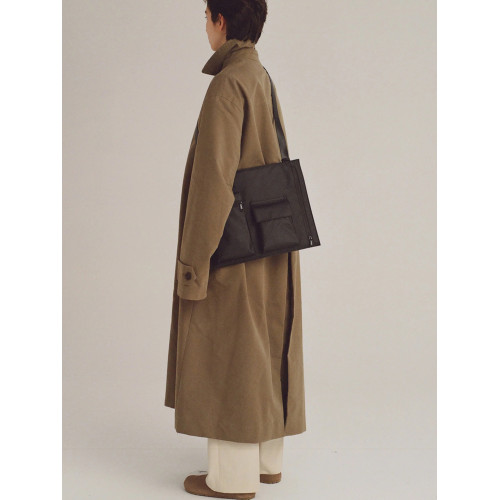 TTS  汀汀斯原創小衆電腦包黑色斜背輕便通勤小衆多功能筆電包