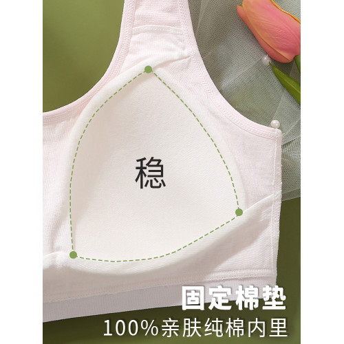 青春發育期少女內衣中學生純棉文胸初中生高中運動薄款小背心夏季