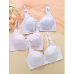 少女文胸內衣初中生15嵗發育期高中17大碼純棉薄款無鋼圈學生胸罩