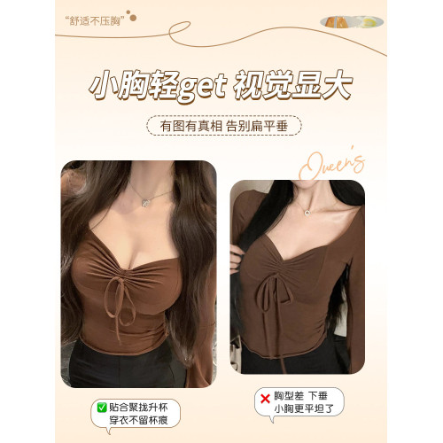 前釦內衣女小胸聚攏顯大無痕提拉防外擴軟支撐收副乳防下垂文胸罩