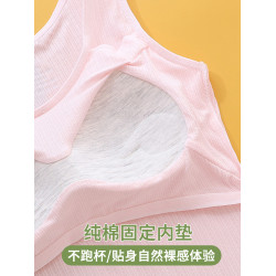 發育期少女內衣二階段純棉長款學生青春期初中生女童小背心文胸