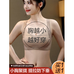 調整型內衣女小胸聚攏收副乳防下垂防外擴提拉上托塑形無鋼圈文胸