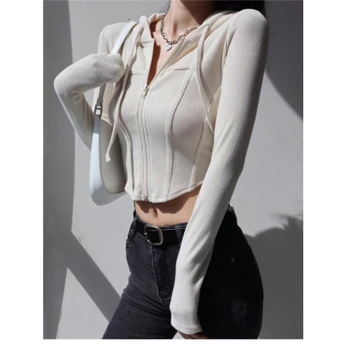 健身外套女連帽開衫秋冬緊身速乾上衣運動跑步訓練顯瘦瑜珈服長袖