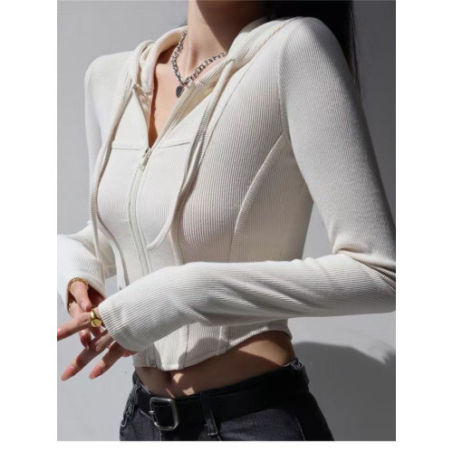 健身外套女連帽開衫秋冬緊身速乾上衣運動跑步訓練顯瘦瑜珈服長袖