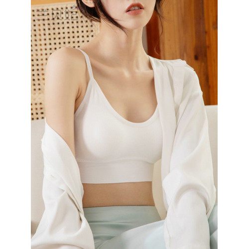 平胸小胸加厚美背內衣女聚攏顯大U型細肩帶文胸運動打底吊帶背心