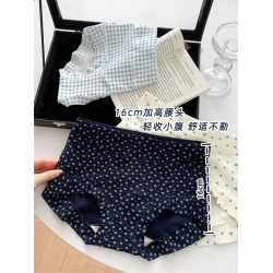 bm風10A抑菌高腰大碼胖MM收腹內褲女生秋冬款純棉平角褲2026新款