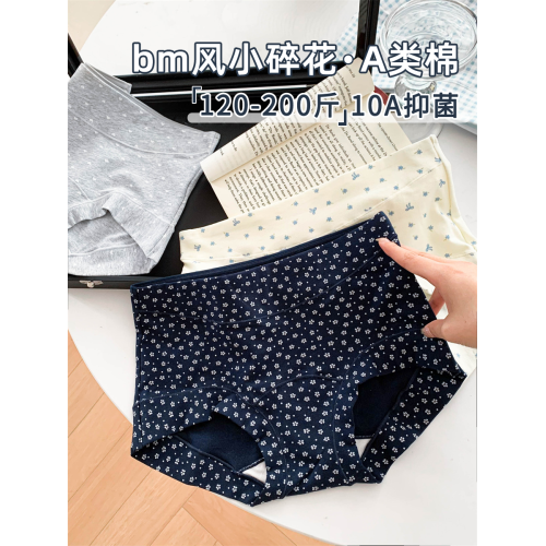 bm風10A抑菌高腰大碼胖MM收腹內褲女生秋冬款純棉平角褲2026新款