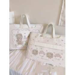 韓版INS手提斜背16寸筆記型電腦包14寸可愛防摔包macbook保護套